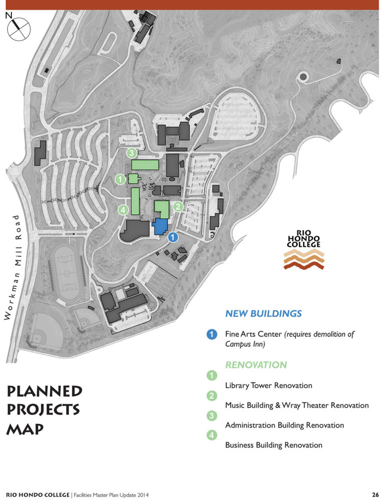 Rio Hondo College planned projects West Edge Architects, Peter M
